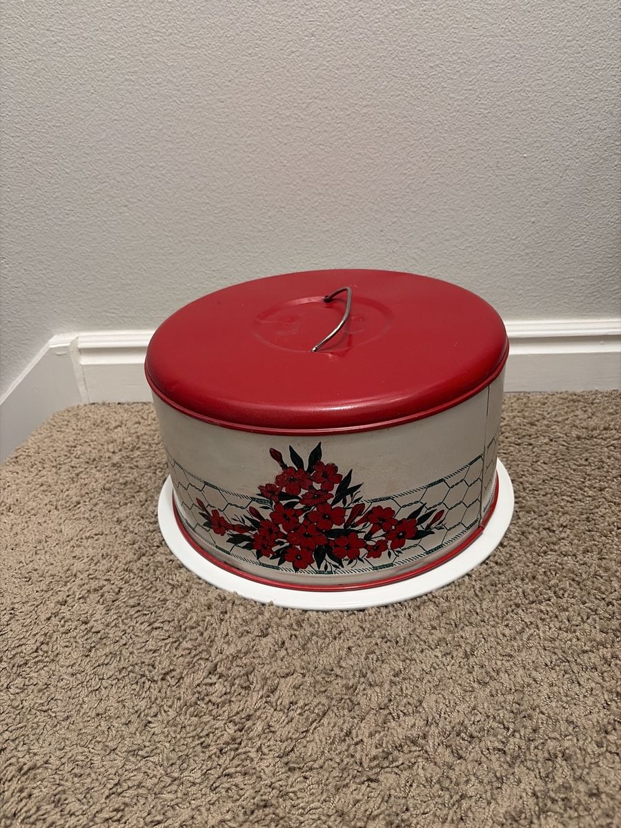 Upcycled Vintage Metal Cake Container