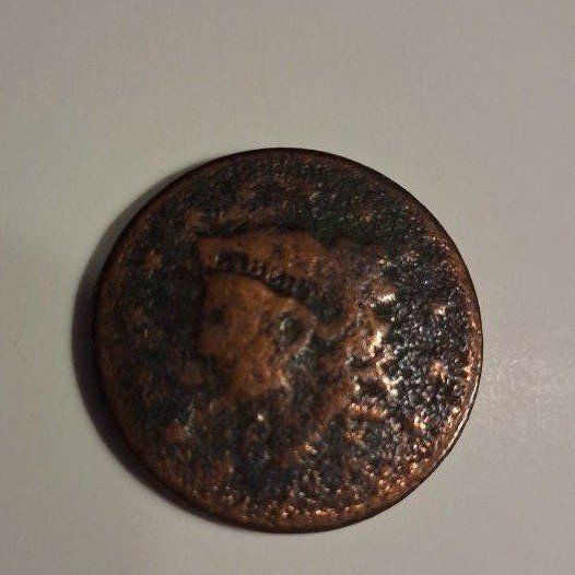 1800'S BRADED HAIR LARGE CENT