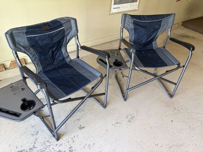 Camp Chairs - Director Style with Table