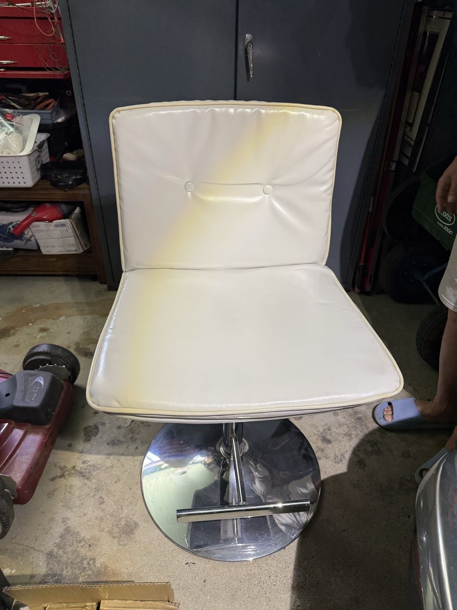 Two white stools