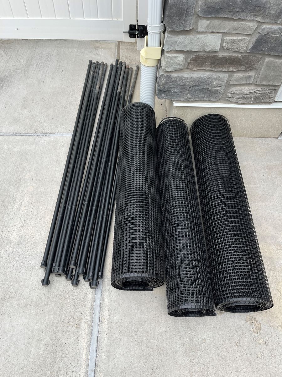 Deer, rabbit, and other pest chew-proof heavy duty plastic vegetable garden fencing