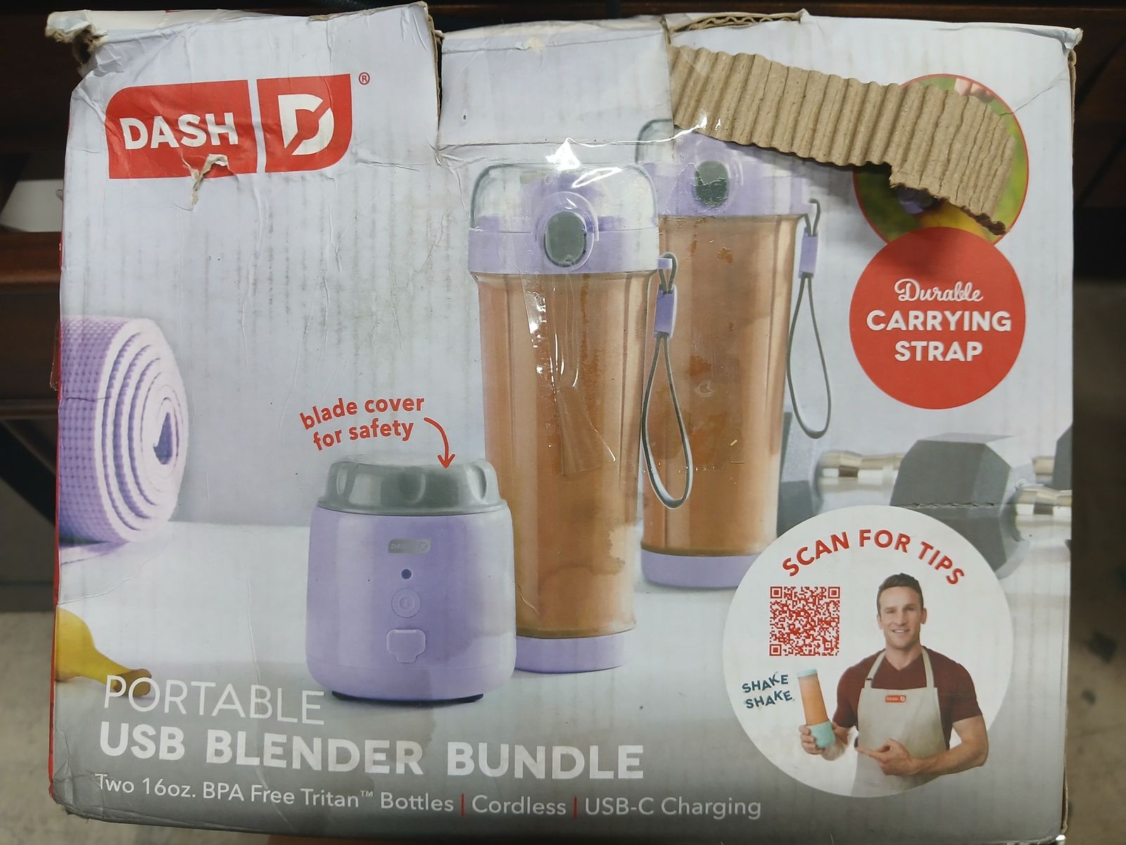 DASH Portable USB Blender Bundle , Cordless USB-C Charging