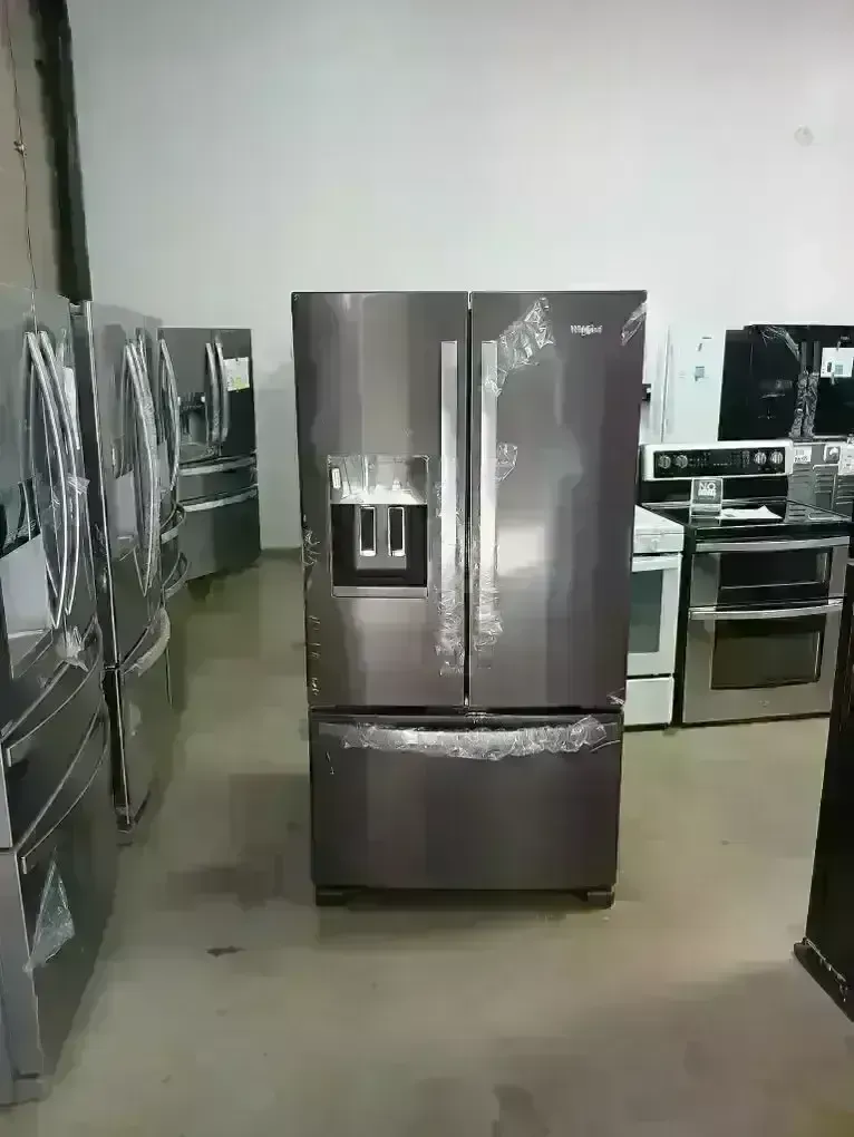 NEW WHIRLPOOL 25 C FT BLACK STAINLESS FRENCH DOOR