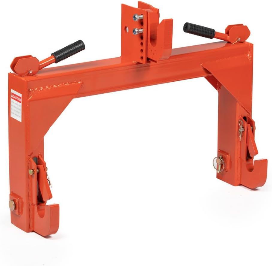 Titan Attachments Cat 1 Tractor Orange Quick Hitch 3000lb Capacity - like new condition