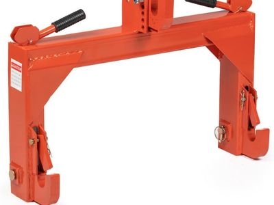 Titan Attachments Cat 1 Tractor Orange Quick Hitch 3000lb Capacity - like new condition