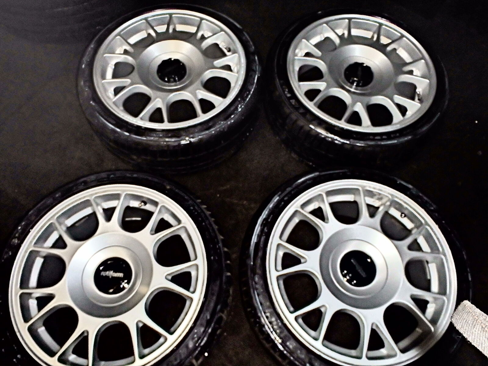 SET OF USED 18" ROTIFORM WHEELS 5X112/5X114=5X4.5 AND TIRES 225/40R18