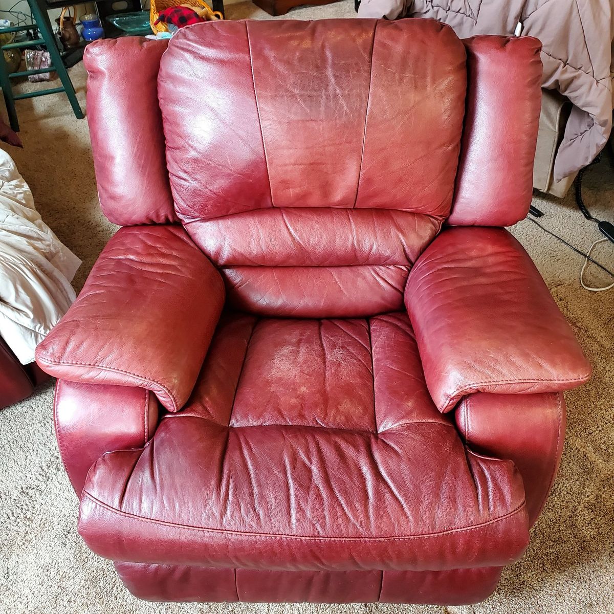 Leather Lounge Recliner Rocking Chair