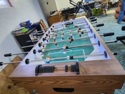 Classic Foosball Table - Wood Finish, Tournament Style Play for Game Rooms