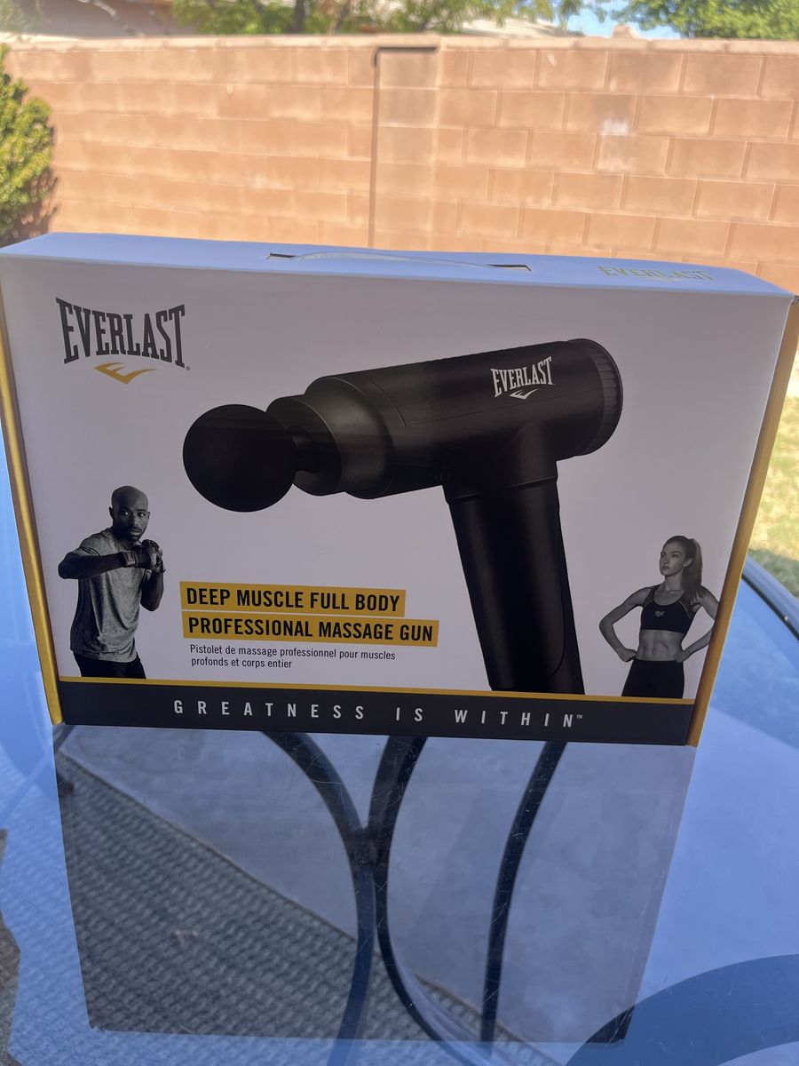 Everlast Deep Muscle Full Body Professional Massage Gun - EV-R01-BK