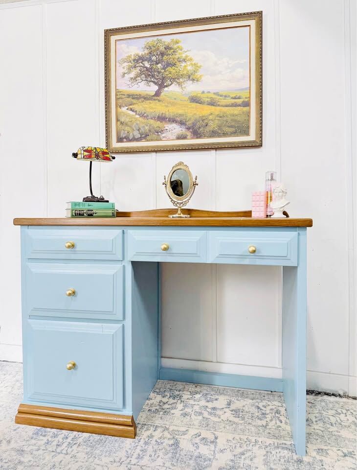 Modern Boho Chic 4 Drawer Vanity Makeup Desk | Modern Vanity Desk | Vanity Desk
