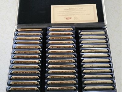 Vintage LDS Religious Cassette Tape Set w/ Case - Book of Mormon, Doctrine & Covenants, New Testament