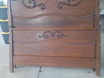 Vintage Full-Size Wood Bed headboard and footboard– $150 / obo