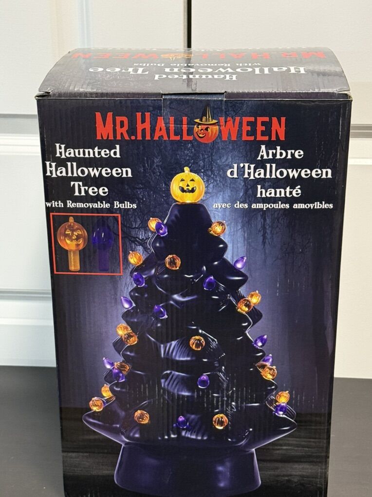 Mr. Halloween Ceramic Tree And Extra Bulbs