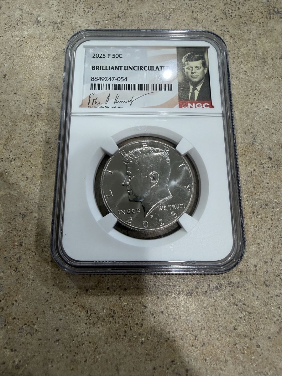 2025 P 50C Kennedy Half Dollar - NGC Graded Brilliant Uncirculated Coin