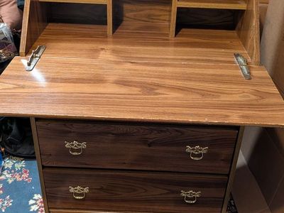 Wood Folding desk and dresser