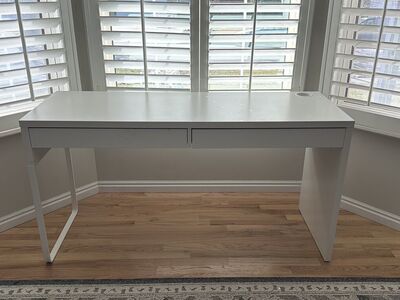 White Desk with Drawers