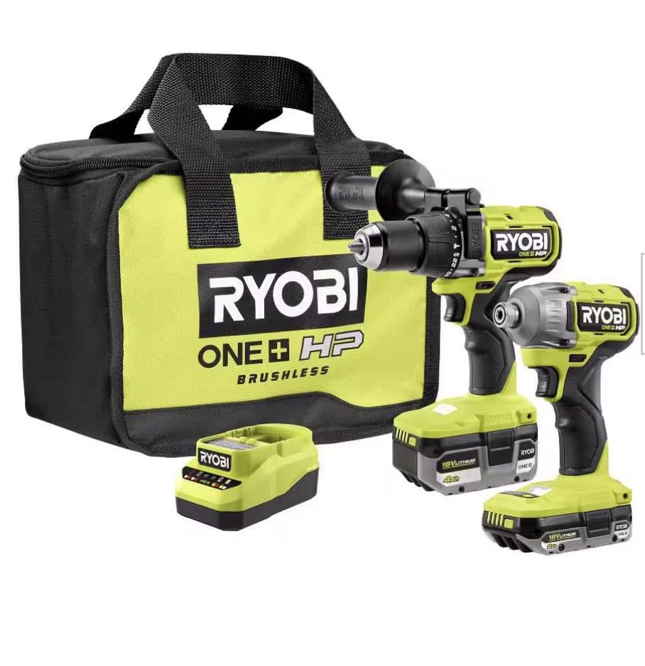 Ryobi ONE+ HP 18V Brushless Cordless 2-Tool Combo Kit brand new