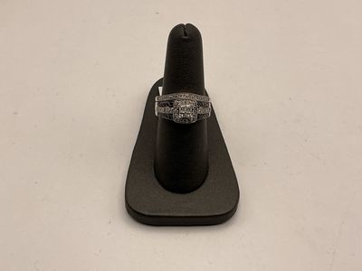 Ladies Princess Cut Diamond White Gold Ring 14KW