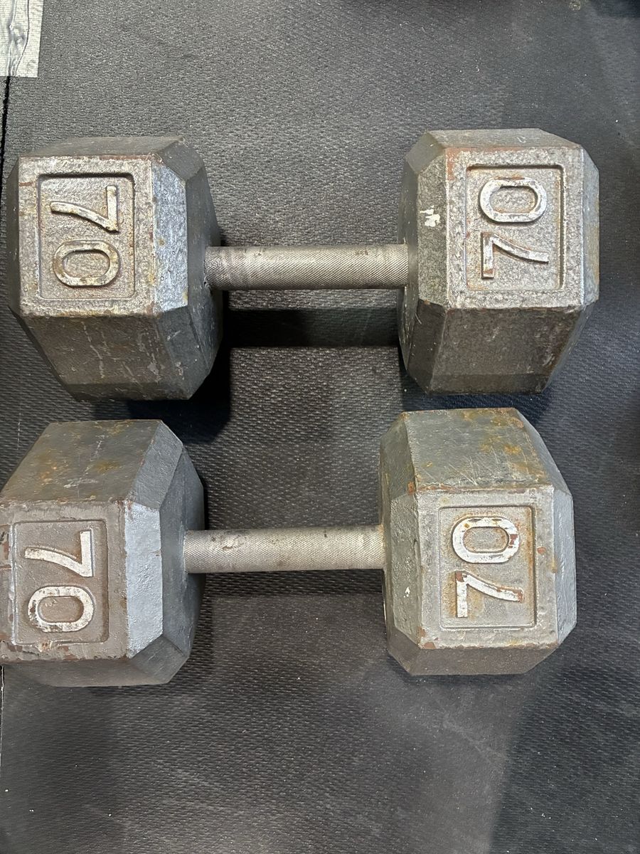 70 lbs pair dumbbells