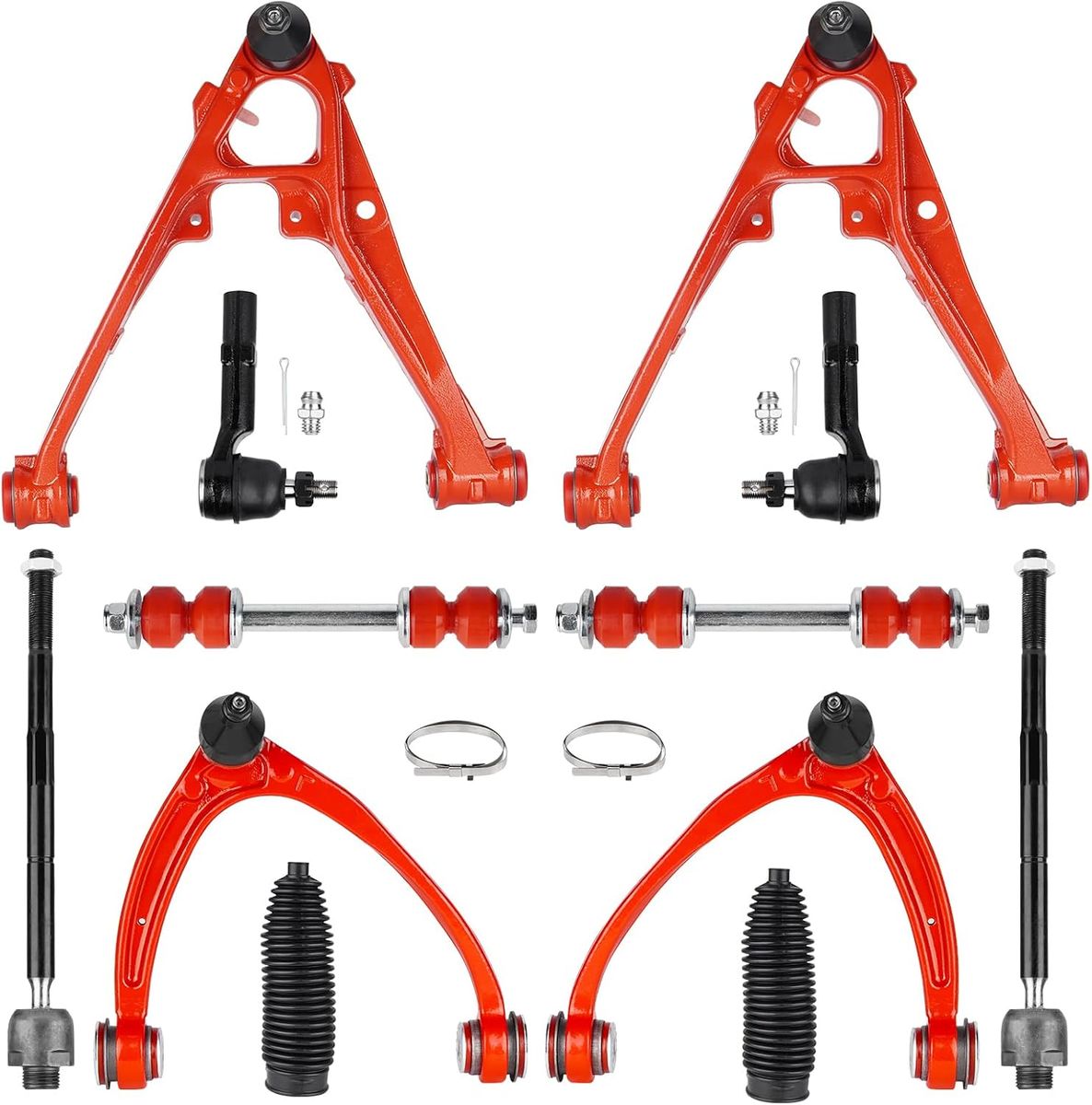 07-09 Escalade / 07-13 Avalanche, Silverado, Suburban, Tahoe, Sierra, Yukon 12 Pc Control Arm Set
