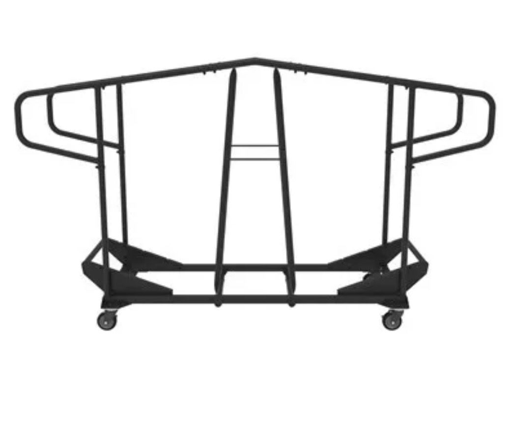 Lifetime Black Metal Chair Cart and 34 Chairs - full set