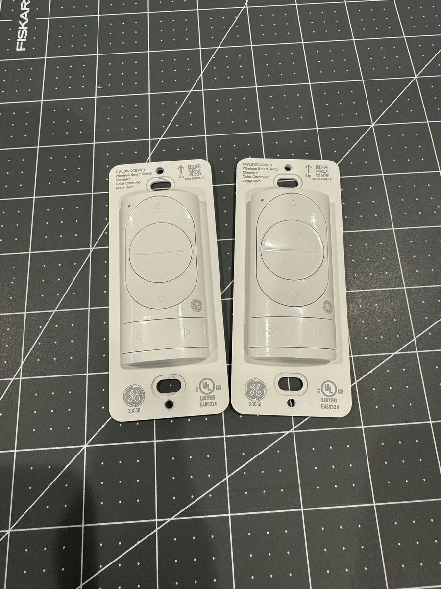 Pair of GE Cync Wire-Free Smart Dimmer Switches (Set of 2)
