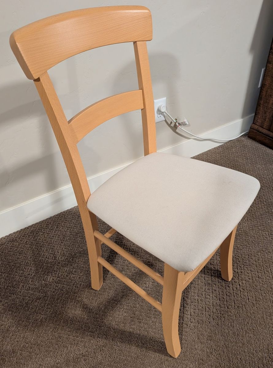 Wood Chair, Padded Seat