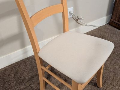 Wood Chair, Padded Seat