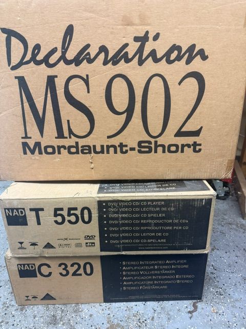 Mordaunt-Short speakers, NAD DVD/video/CD player and Amplifier