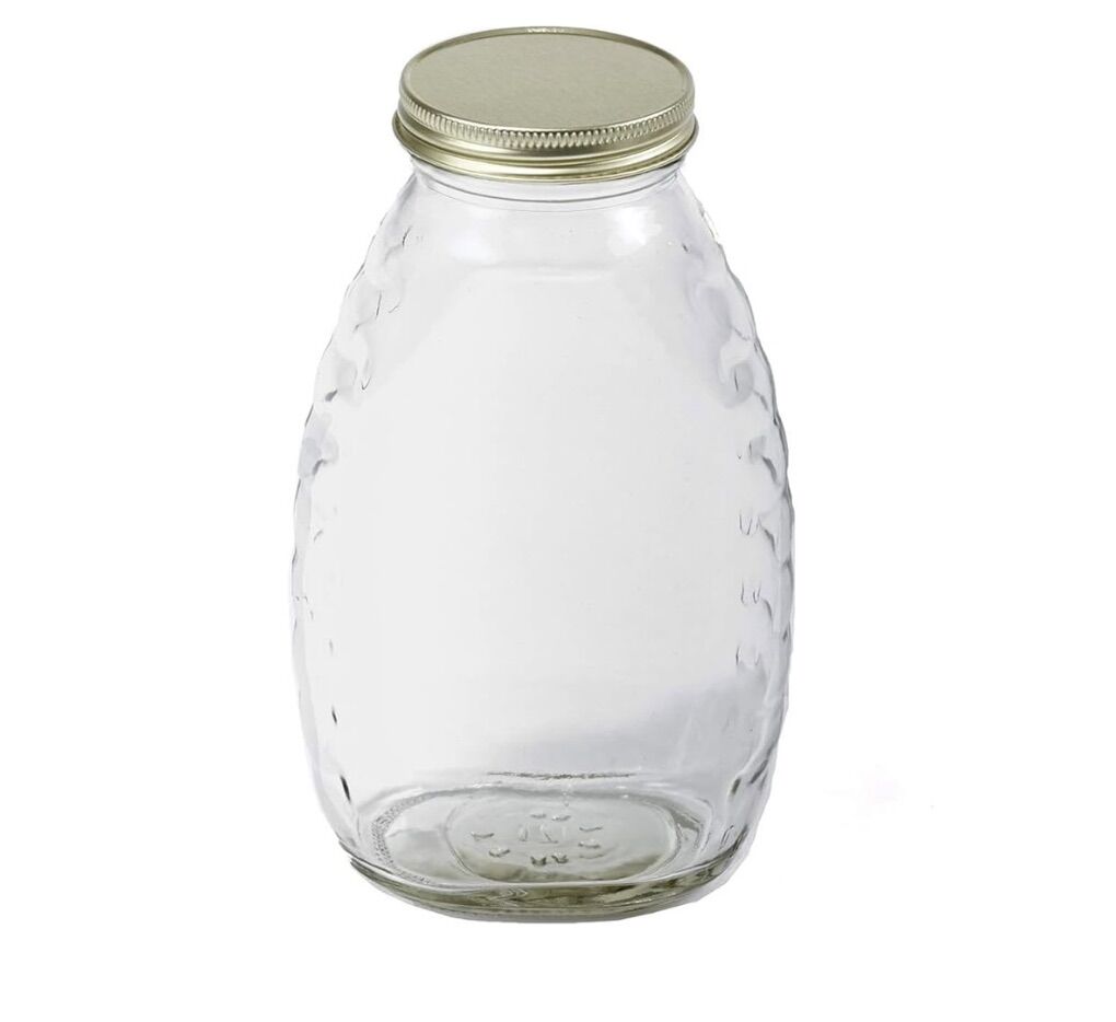 Little Giant Glass Skep Jar 16oz, Airtight Lid