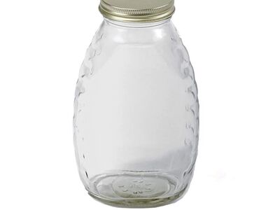 Little Giant Glass Skep Jar 16oz, Airtight Lid