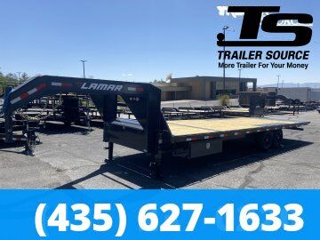 8.5x26 Lamar FA Gooseneck Deckover Tilt Trailer - 14K GVWR -
