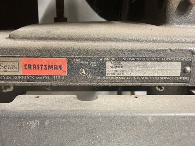 Belt/disc sander. Craftsman Model #113.225830.