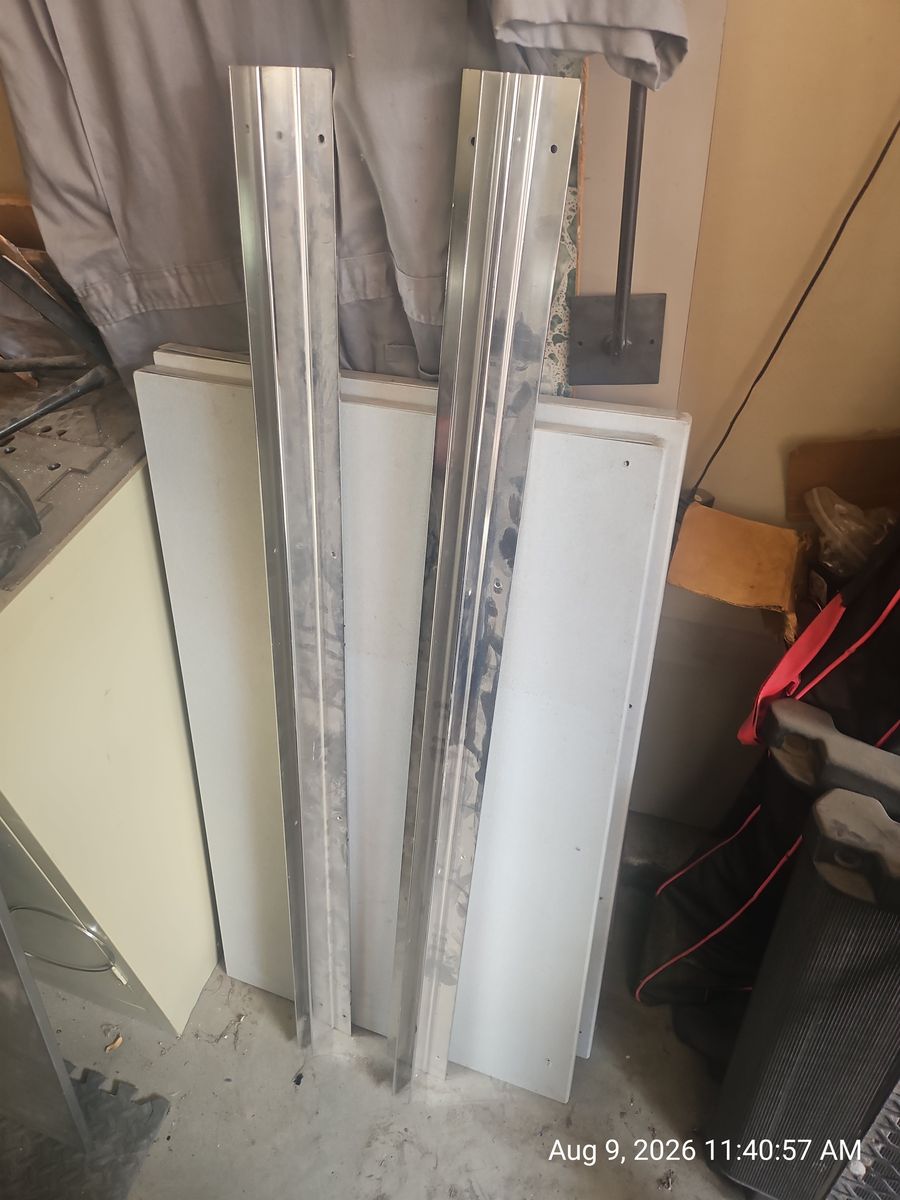 Set of 2 used Privacy Panels with Aluminum wall mounts for a urinal or toilet