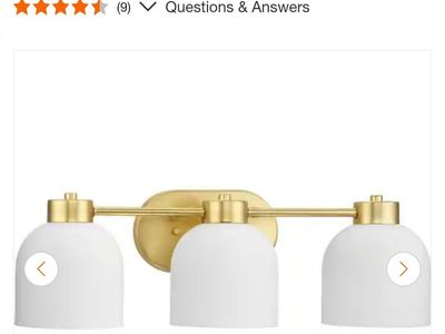 ** New in Box - Avec 22-in. 3-Light Brushed Gold Contemporary Bath Vanity Light