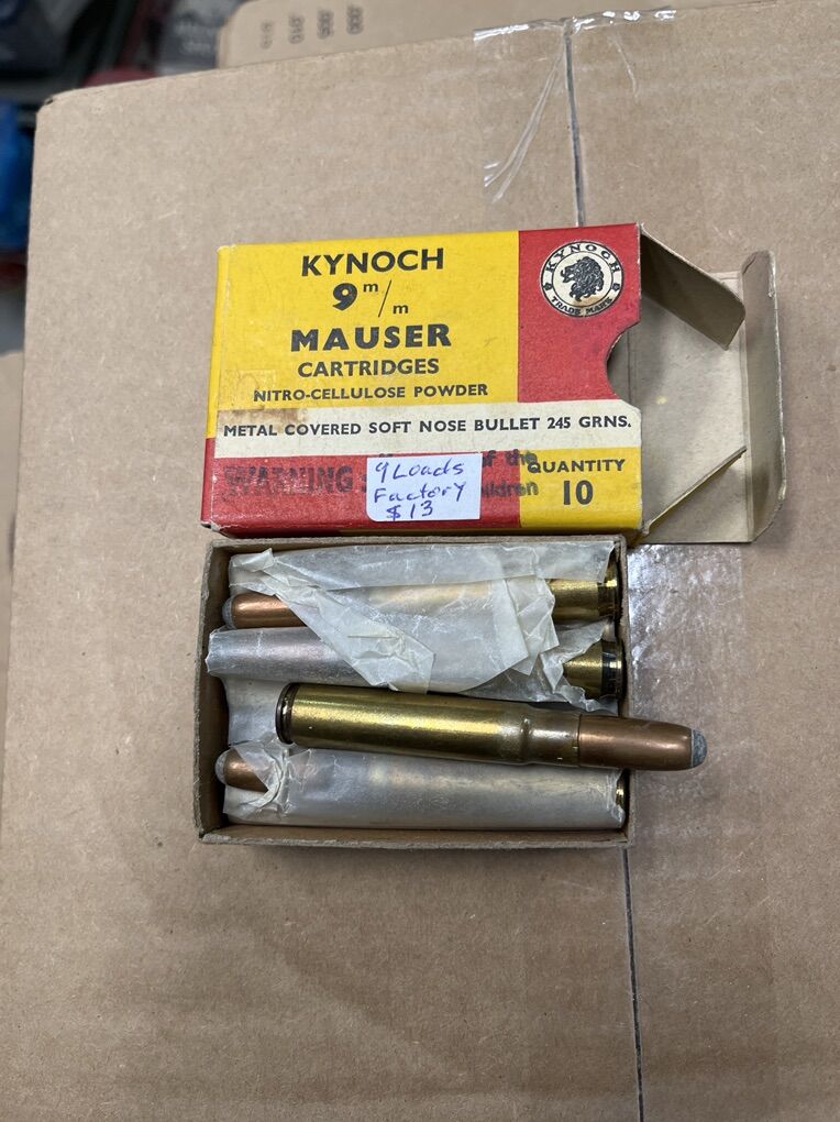 9mm Mauser Rifle Ammo.