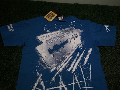 That's A Awful Lot Of Cough Syrup x Asaali Royal Blue Graphic T-Shirt XL