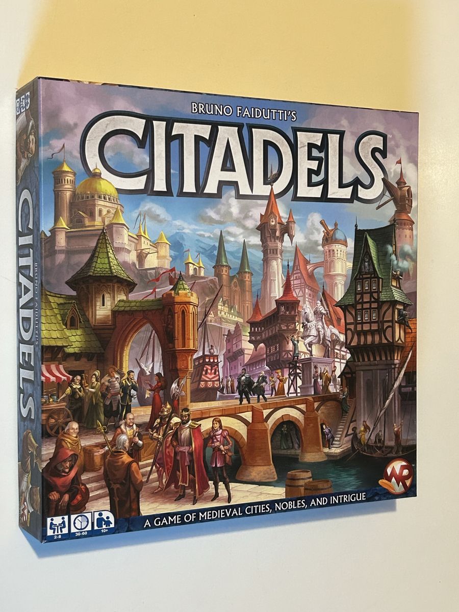 NEW! Bruno Faidutti's Citadels Board Game: Build Medieval Cities, Nobles & Intrigue (2-8 Players, Ages 8+)
