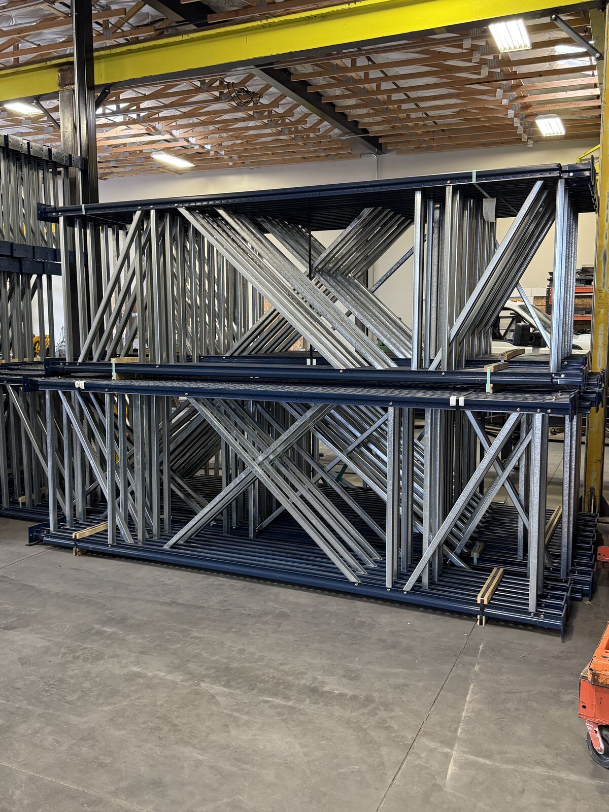 Pallet Racking (NEW-USED) IN STOCK - Uprights 12' x 24" - 8' x 24" - 8' x 18"