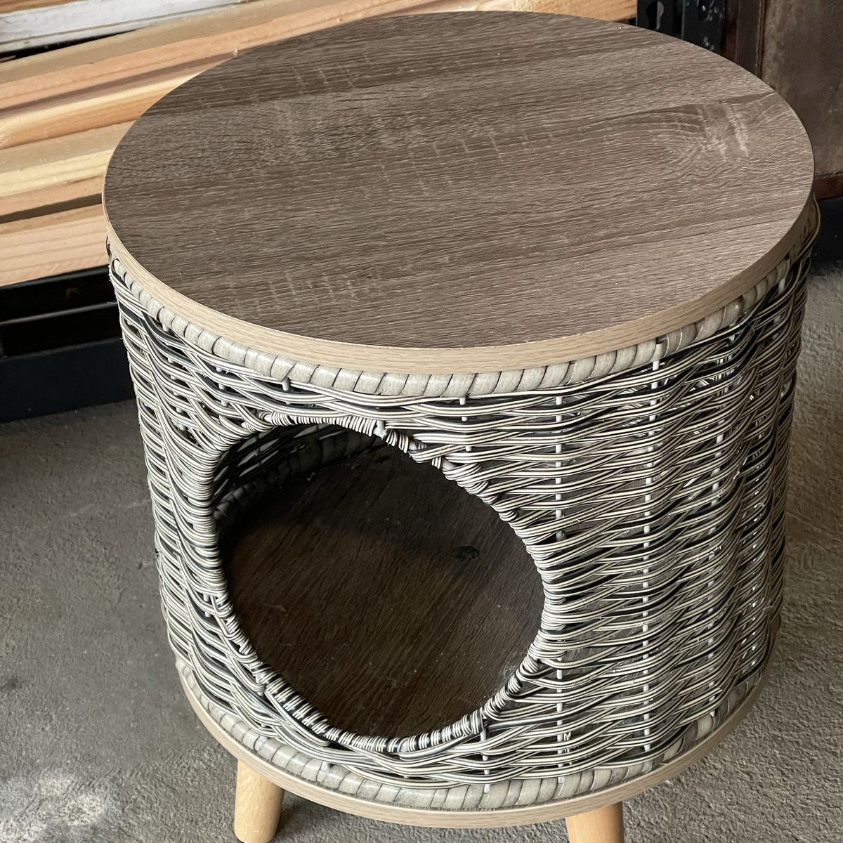 Wicker Cat Hidey House 16 Inch