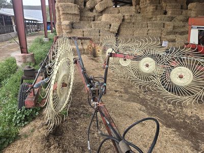 Sitrex 6 wheel (each side) tandem hay rake