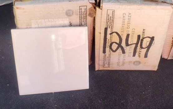 American Olean 6x6 White Ceramic Wall Tile - 3 Boxes (50 Pieces Per Box)