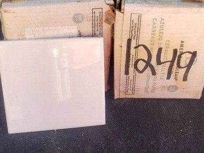 American Olean 6x6 White Ceramic Wall Tile - 3 Boxes (50 Pieces Per Box)