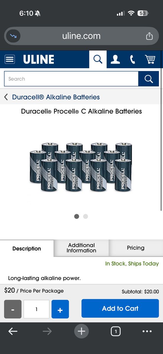 Duracell Procell Constant C Batteries — 12 Boxes, 144 Total