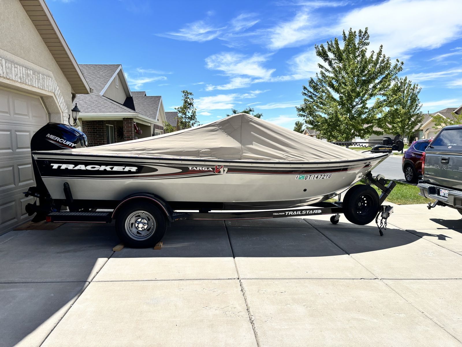 Boat 2004 Tracker 17 ft Targa with 2026 Mercury 90 hp motor