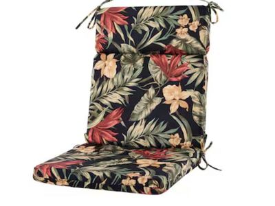 Set of 4 Outdoor Patio Chair Cushions – Floral Print | New