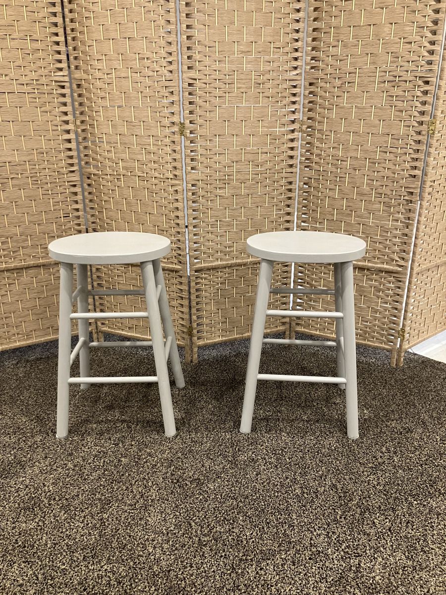 2 - Light Gray Barstools