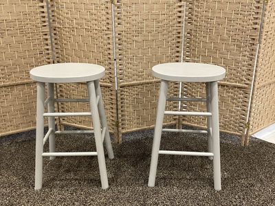 2 - Light Gray Barstools