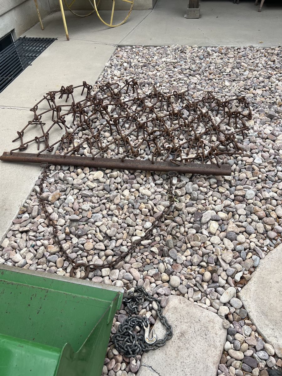 6’ wide 4’ deep chain drag harrow