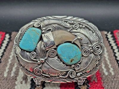 Rare Large Native American Sterling/Turquoise